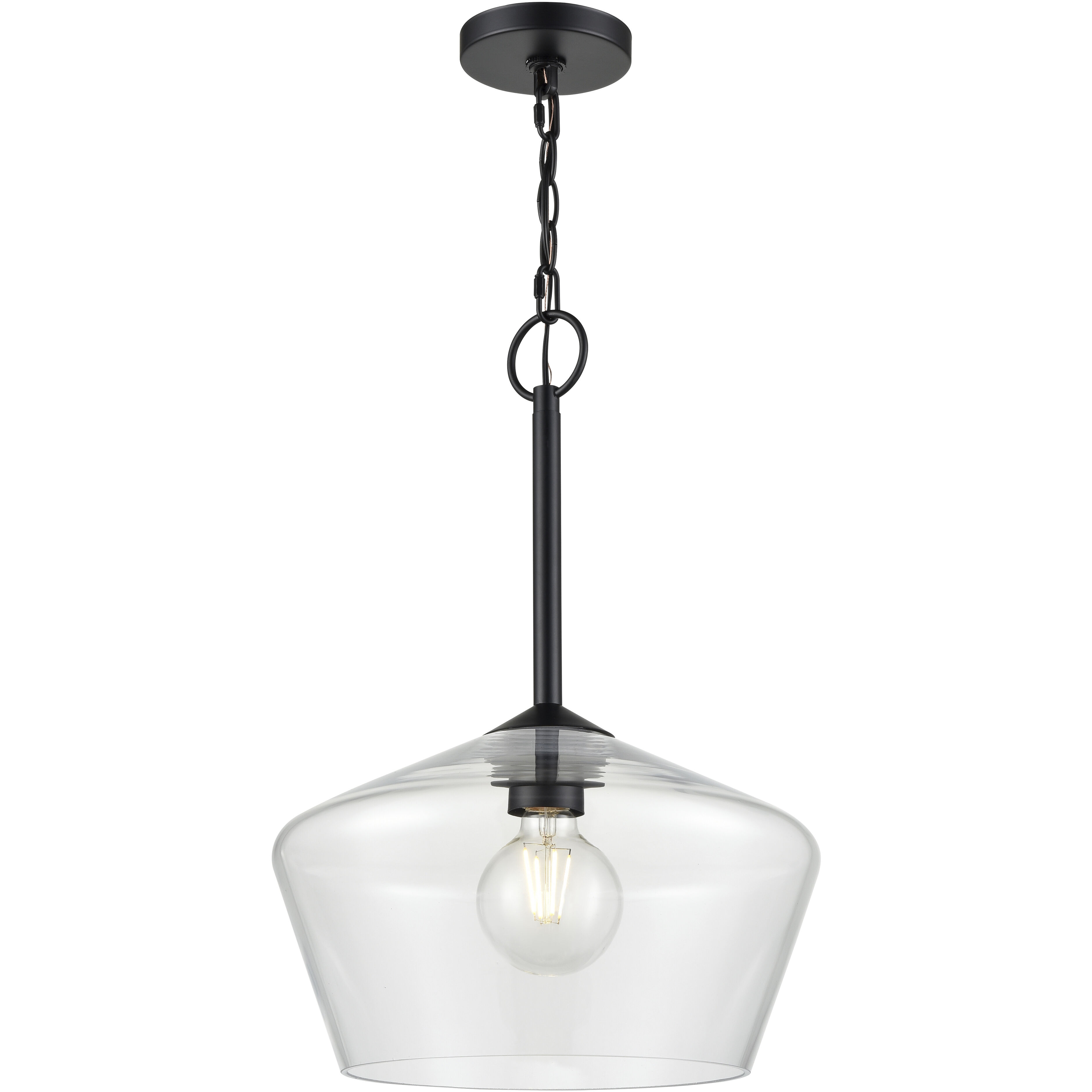 Morbelle 1 Light 14 inch Matte Black Pendant Ceiling Light